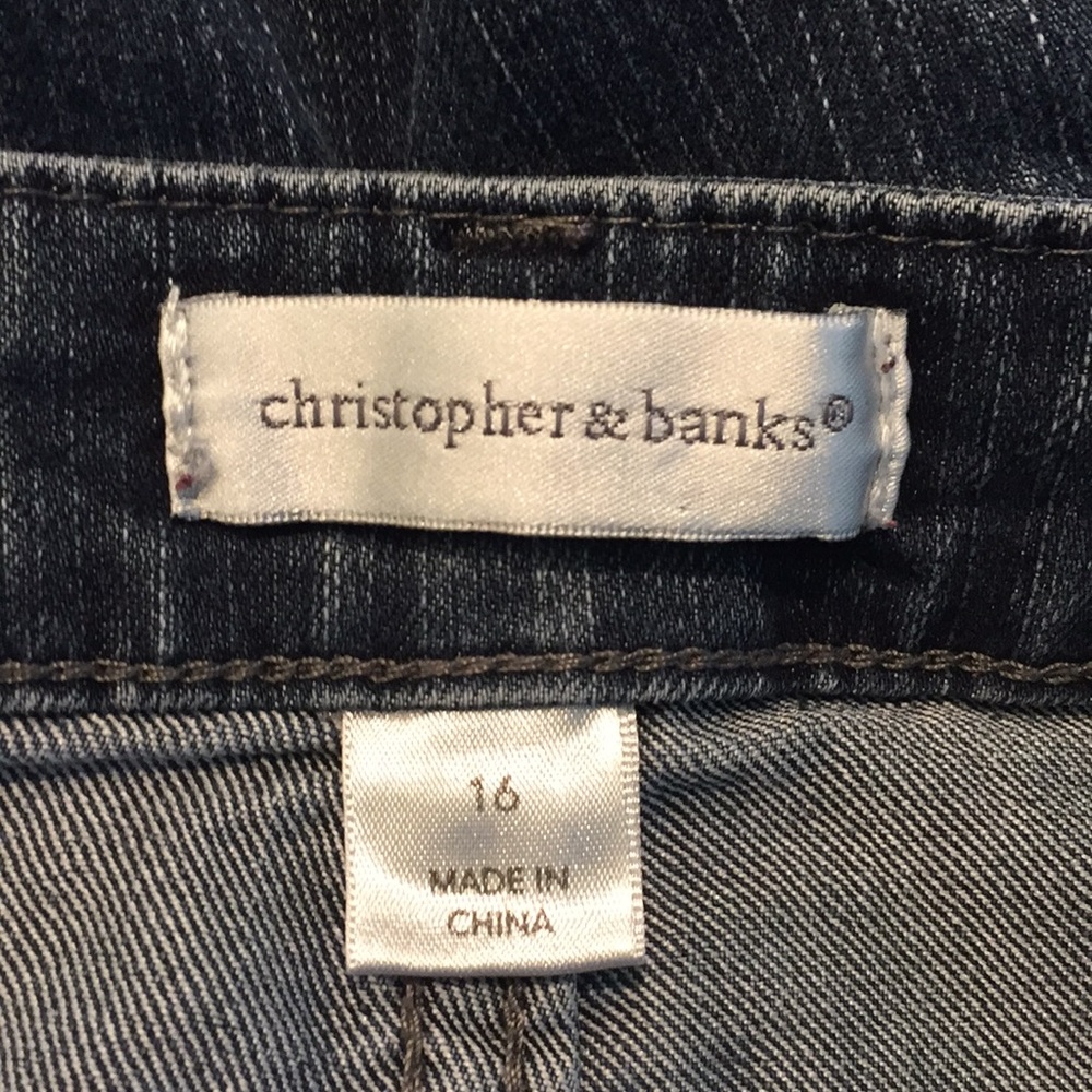 Christopher & banks bootcut embellished flap pocket jeans size 16 - Picture 4 of 6